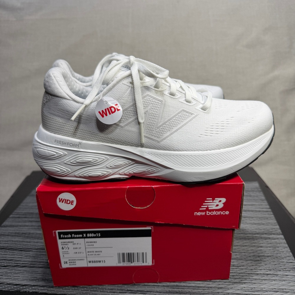 New Balance Fresh Foam X 880v15 Shoes - Womens 6.5 Wide - White W880W15 Running